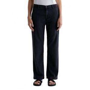 NEW AG JEANS caden straight leg trousers in sulfur black